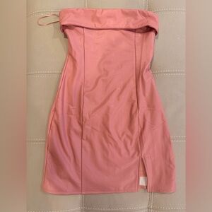 Chic Strapless Pink Dress